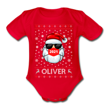 Load image into Gallery viewer, Organic Short Sleeve Baby Bodysuit - red