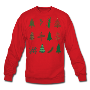 trees christmas - red