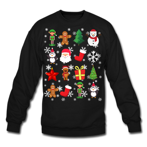 Crewneck Sweatshirt christmas pattern - black