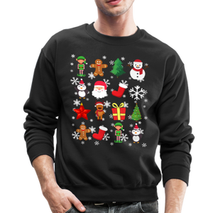Crewneck Sweatshirt christmas pattern - black