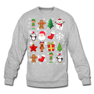 Crewneck Sweatshirt christmas pattern - heather gray