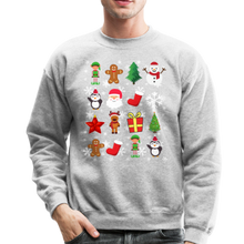 Load image into Gallery viewer, Crewneck Sweatshirt christmas pattern - heather gray
