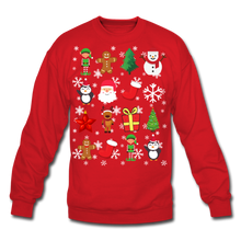 Load image into Gallery viewer, Crewneck Sweatshirt christmas pattern - red
