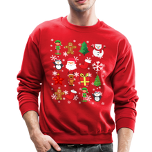 Load image into Gallery viewer, Crewneck Sweatshirt christmas pattern - red

