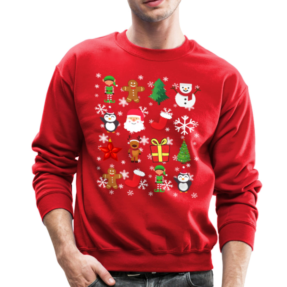 Crewneck Sweatshirt christmas pattern - red