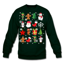 Load image into Gallery viewer, Crewneck Sweatshirt christmas pattern - forest green
