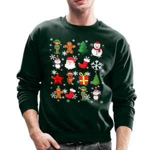 Crewneck Sweatshirt christmas pattern - forest green