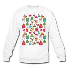 Load image into Gallery viewer, Crewneck Sweatshirt Christmas pattern - white
