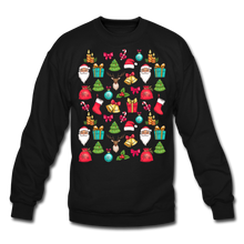 Load image into Gallery viewer, Crewneck Sweatshirt Christmas pattern - black
