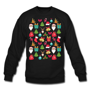 Crewneck Sweatshirt Christmas pattern - black