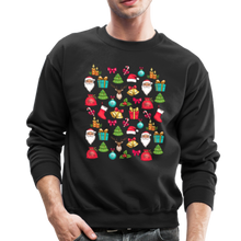 Load image into Gallery viewer, Crewneck Sweatshirt Christmas pattern - black
