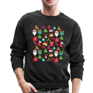 Crewneck Sweatshirt Christmas pattern - black
