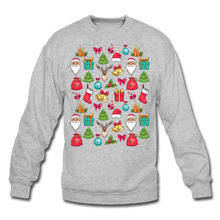Load image into Gallery viewer, Crewneck Sweatshirt Christmas pattern - heather gray
