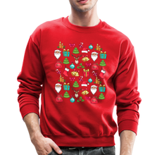 Load image into Gallery viewer, Crewneck Sweatshirt Christmas pattern - red
