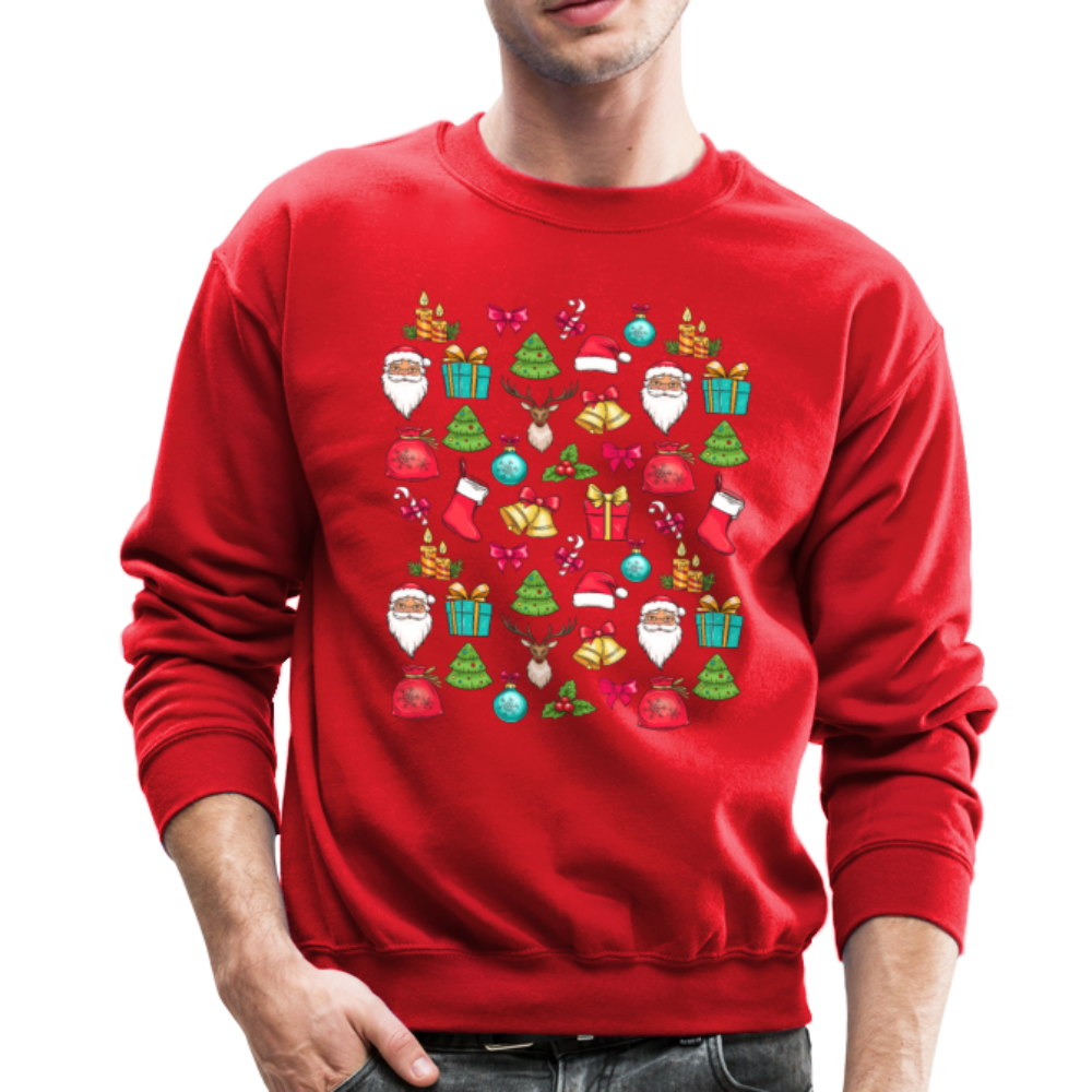 Crewneck Sweatshirt Christmas pattern - red