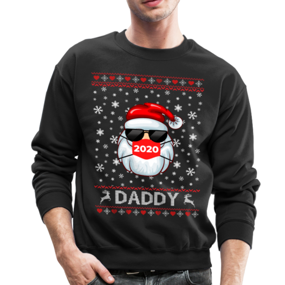 Crewneck Sweatshirt christmas pattern DADDY - black