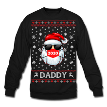 Load image into Gallery viewer, Crewneck Sweatshirt christmas pattern DADDY - black

