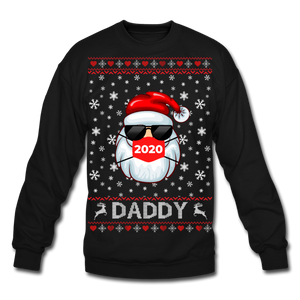 Crewneck Sweatshirt christmas pattern DADDY - black