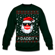 Load image into Gallery viewer, Crewneck Sweatshirt christmas pattern DADDY - forest green
