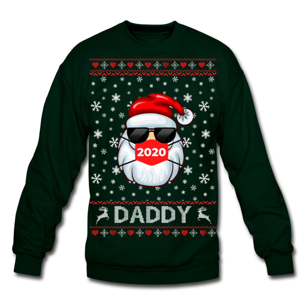 Crewneck Sweatshirt christmas pattern DADDY - forest green