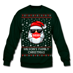 Crewneck Sweatshirt christmas pattern - forest green